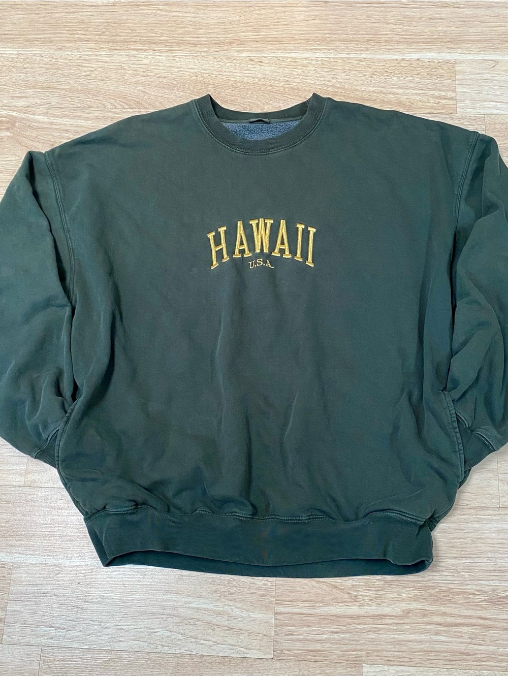John Galt Crew Neck Women’s One Size Green HAWAII USA Sweatshirt Brandy Melville